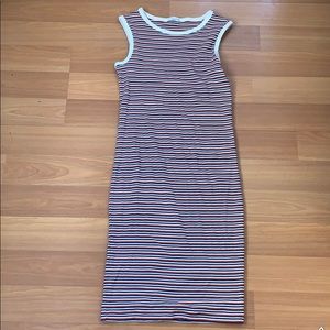 Midi stripe dress size M